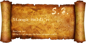 Stanga Helén névjegykártya